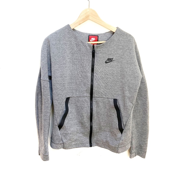Nike Tops - NIKE gray full zip up sweatshirt Small